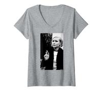 Mujer La Cantante de cárdigans Nina Persson Lovefool de Andy Willsher Camiseta Cuello V