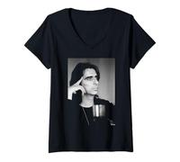 Mujer La cantante de la escuela Alice Cooper Foto 1978 Camiseta Cuello V
