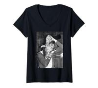 Mujer La cantante de rock Alice Cooper Love It To Death Tour 1971 Camiseta Cuello V