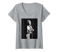 Mujer La Cantante Lulu Make Believe World Era Live 1973 Camiseta Cuello V