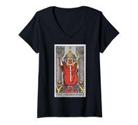 Mujer La Carta del Tarot del hierofante Camiseta Cuello V