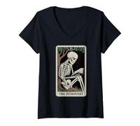 Mujer La Carta del Tarot introvertido Hombres introvertidos Camiseta Cuello V