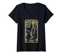 Mujer La Carta del Tarot Tonto Camiseta Cuello V