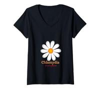 Mujer La clamidia no es una Flor Camiseta Cuello V