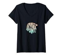 Mujer La crueldad es el Punto - Declaración política provocativa Camiseta Cuello V