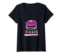 Mujer La decoración de Pasteles es mi pasión para Hornear Vibraciones para panaderos Camiseta Cuello V