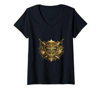 Mujer La disciplina es el Cuidado Personal Camiseta Cuello V