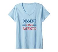 Mujer La disidencia es marcha patriótica de protesta por los derechos civiles Camiseta Cuello V