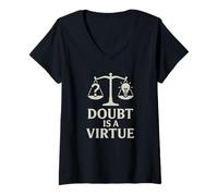 Mujer La Duda es una Virtud - Filosofía y razón Camiseta Cuello V