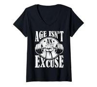 Mujer La Edad no es una Excusa Camiseta Cuello V