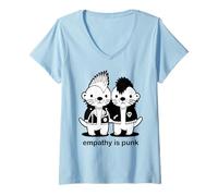 Mujer La empatía es Punk Camiseta Cuello V