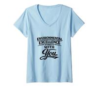 Mujer La Excelencia Ambiental Comienza contigo - Regalo para HSSE Camiseta Cuello V