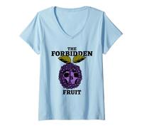 Mujer La Fruta prohibida (gráfico) Camiseta Cuello V