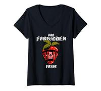 Mujer La Fruta prohibida (gráfico de Fresa) Camiseta Cuello V