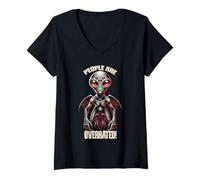 Mujer La Gente está sobrevalorada Dover Demon Mythical Camiseta Cuello V