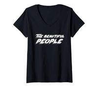 Mujer La Gente Hermosa | 1990's Hit Song Music 90's Camiseta Cuello V