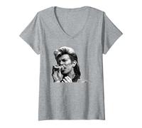 Mujer La Gira Glass Spider de David Bowie en Vivo en 1987 Camiseta Cuello V
