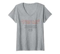Mujer La grandeza se construye - Urban Typography Streetwear Camiseta Cuello V