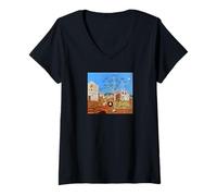 Mujer La Granja 1922 Joan Miro Surrealismo Pintura Camiseta Camiseta Cuello V