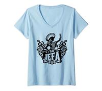 Mujer La Jefa The Boss Frase Divertida Mexicana Camiseta Cuello V