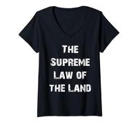 Mujer La Ley Suprema de la Tierra Artículo Vi Camiseta Cuello V