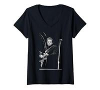 Mujer La Leyenda de la composición Estadounidense Johnny Cash Live Andy Willsher Camiseta Cuello V