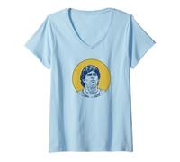 Mujer La Leyenda del fútbol de San Diego Maradona D10S Dios Camiseta Cuello V