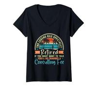 Mujer La Leyenda se ha Retirado Oficialmente si Quieres Hablar Camiseta Cuello V