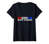 Mujer La Libertad es mi Cardio Camiseta Cuello V