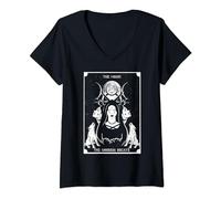 Mujer La Luna la Diosa Hécate Camiseta Cuello V