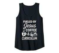 Mujer La madre cristiana de educación en casa alimentó el plan de estudios del café de Jesús Camiseta sin Mangas
