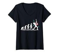 Mujer La Mayor evolución de un Verdadero y talentoso Guitarrista de Rock Camiseta Cuello V