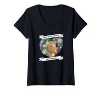Mujer La mayoría de mis Amigos Son Animales (Vegetariano) (gráfico de Vaca) Camiseta Cuello V