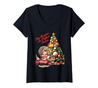 Mujer La Mejor Nonna del Mundo MIA Nonnina e la Migliore Nonna Camiseta Cuello V