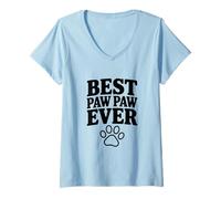 Mujer La Mejor Pata de la Historia Divertida para el Abuelo Pawpaw Camiseta Cuello V