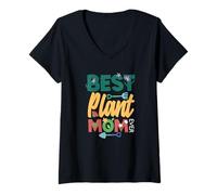 Mujer La Mejor Planta mamá Siempre jardinería Divertida Camiseta Cuello V