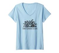 Mujer La Mirada Femenina Diosa Griega Serpiente Feminista Camiseta Cuello V