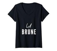 Mujer LA Morena Cabello Humor Mujer no es una Rubia Esa Camiseta Cuello V