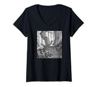 Mujer La Muerte de Sansón Gustave Dore Imprimir Pilares Rotos Camiseta Cuello V