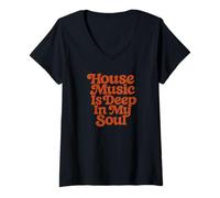 Mujer La música House está en lo Profundo de mi Alma Camiseta Cuello V