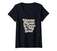 Mujer La música House está en lo Profundo de mi Alma Camiseta Cuello V