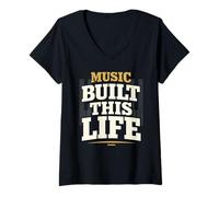 Mujer La música no es una Fase Músico Estilo de Vida Pasión Musical Camiseta Cuello V