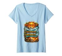 Mujer La Naturaleza es un Sol extraño Nos BESA entusiastas de la Aventura Broma Camiseta Cuello V