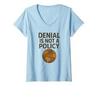 Mujer La negación no es una política - Science Over Silence Camiseta Cuello V