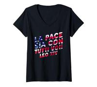 Mujer La pace sia con tutti voi! Leo XIV Camiseta Cuello V