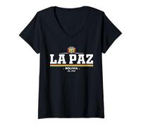 Mujer La Paz Bolivia Camiseta Cuello V