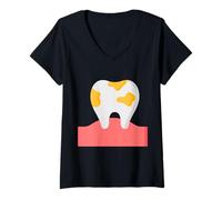 Mujer La Placa es una Bacteria de la Caries Dental Whack Camiseta Cuello V