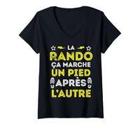 Mujer La Rando ça Marche Un Pied Après L'Autre Camiseta Cuello V