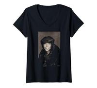Mujer La Reina del Alma Aretha Franklin de Simon Fowler Camiseta Cuello V