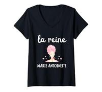 Mujer La Reina María Antonieta Versalles Revolución 1789 Francia Camiseta Cuello V